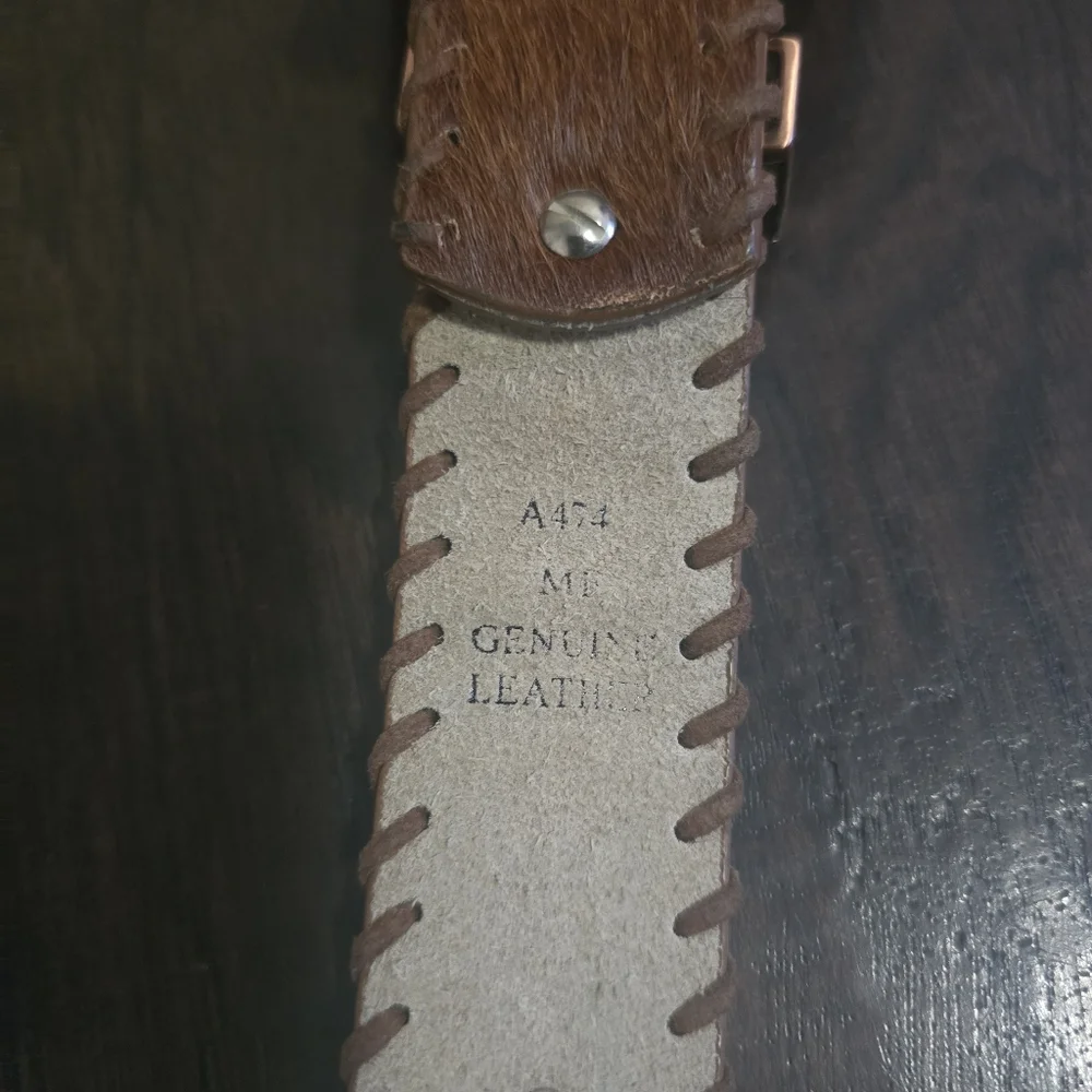 Brown Belt with Turquoise Accents M.L - Picture 6 of 8